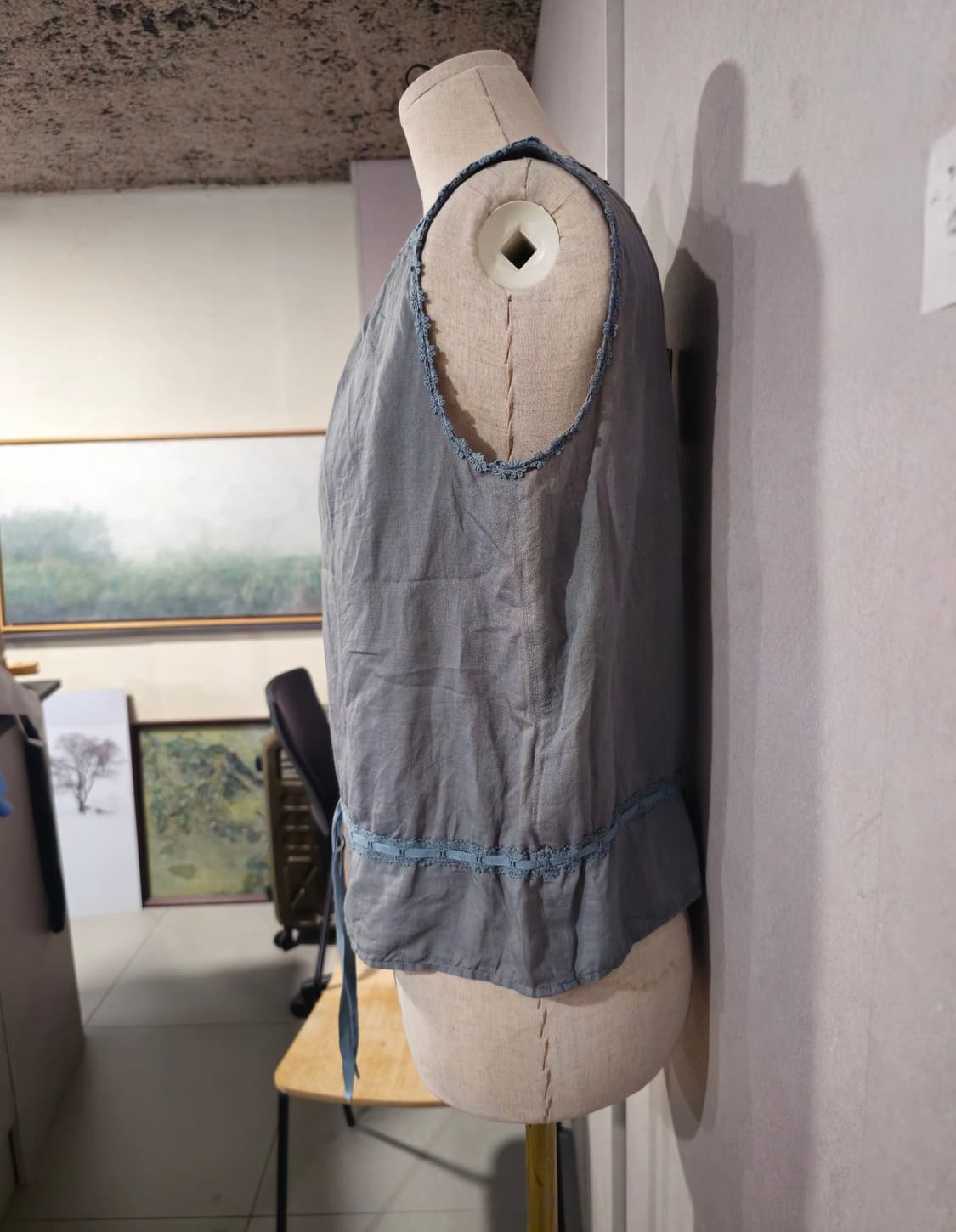 [백화점판/고급린넨] 휴먼우먼(HUMAN WOMAN) 레이스 디테일 면 상품이미지2