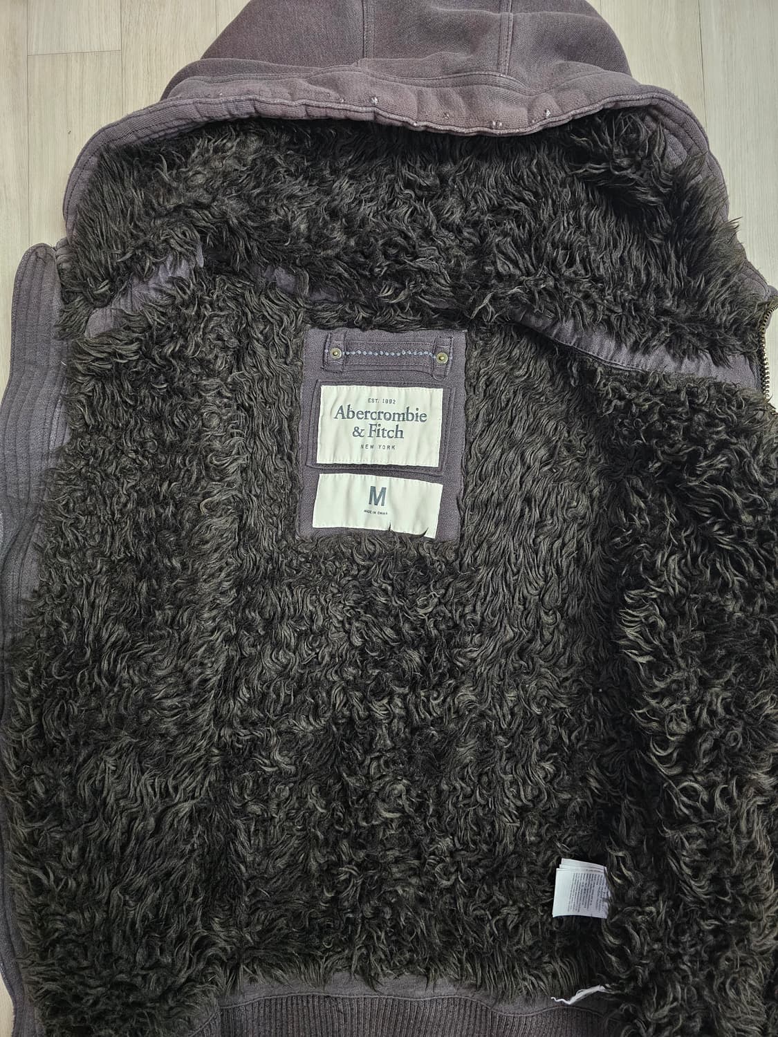 00s y2k 양홍원 아베크롬비 차콜 울프조 후드집업 M 상품이미지7