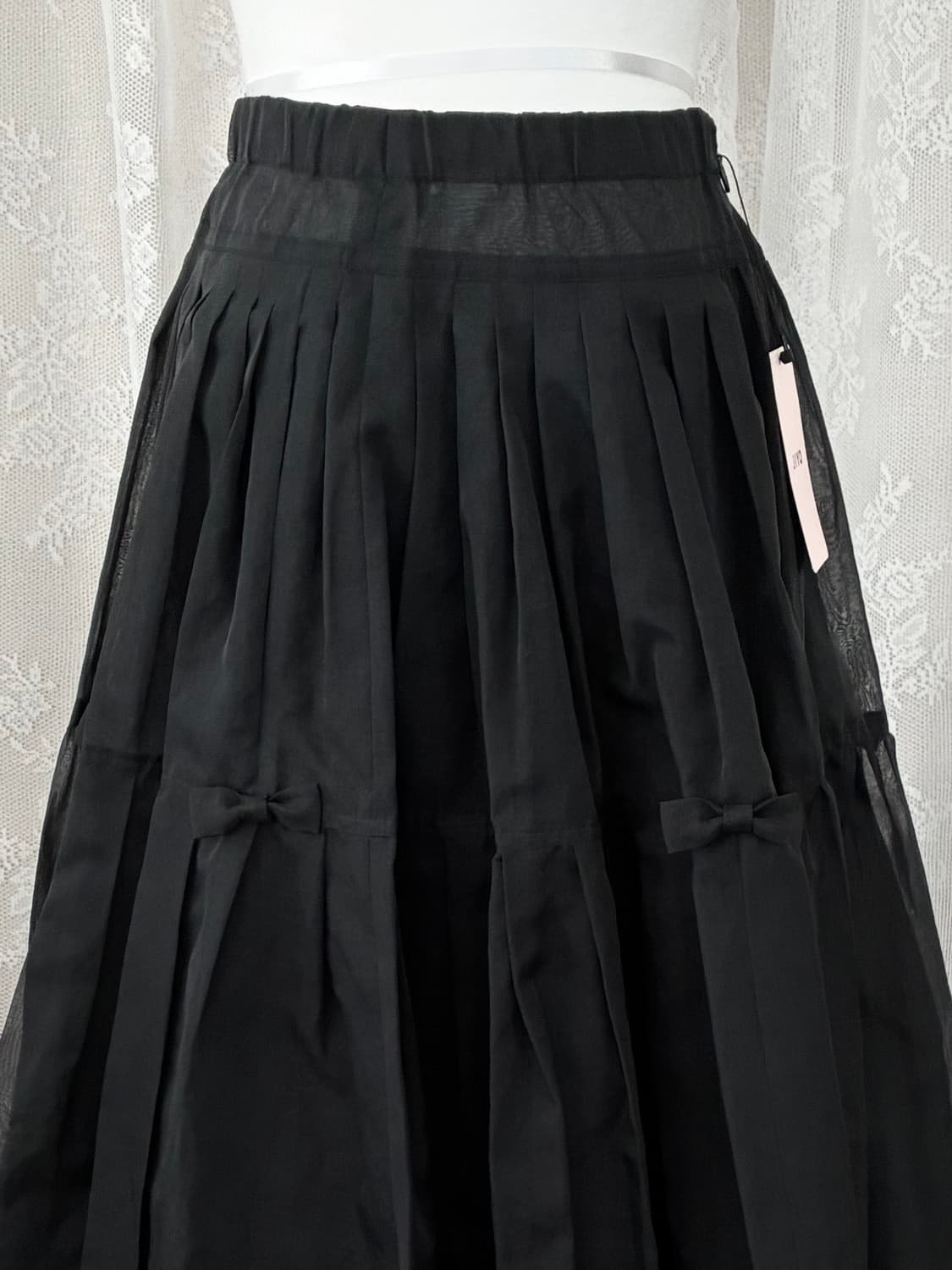 S) 새상품 지요 JIYO 오간자 앙투아네트 스커트 블랙 상품이미지4