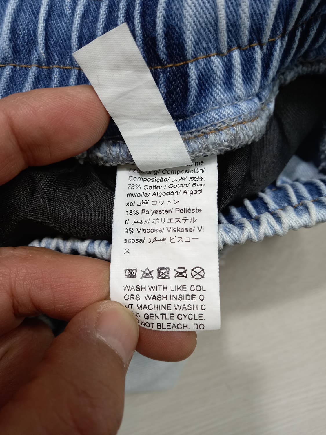 30 SHEIN 밴딩 조거 데님 연청 커스텀 30-182 상품이미지7