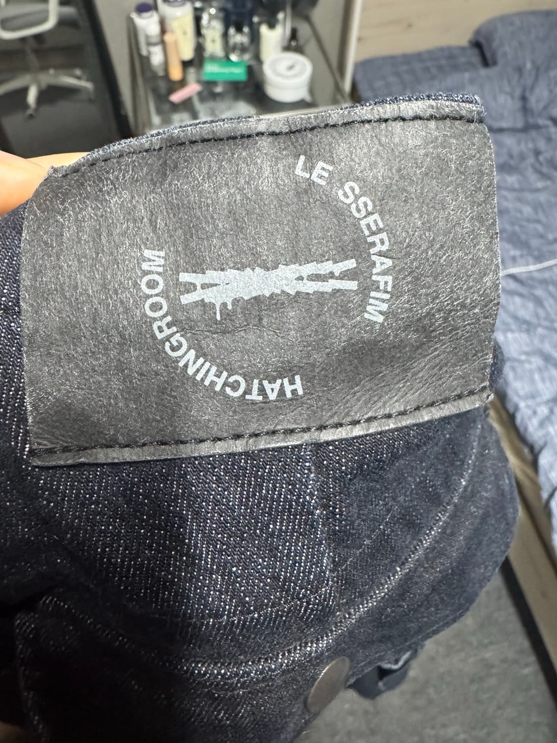 해칭룸 르세라핌 콜라보 데님 카고팬츠 상품이미지3