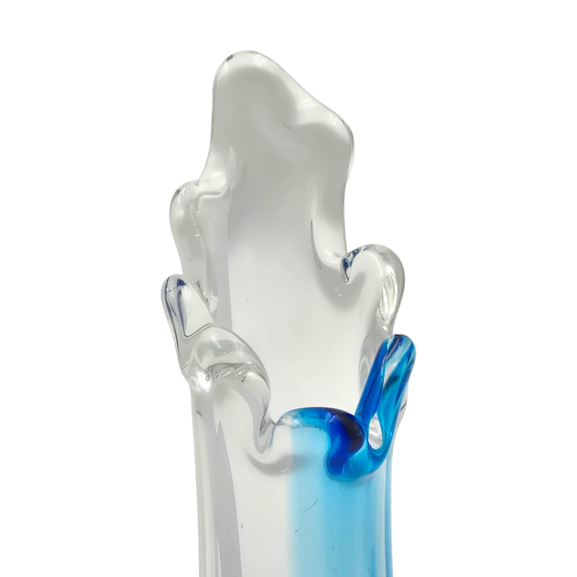 70s 타지마 핸드블로운 블루 산호 마블 꽃병 상품이미지2