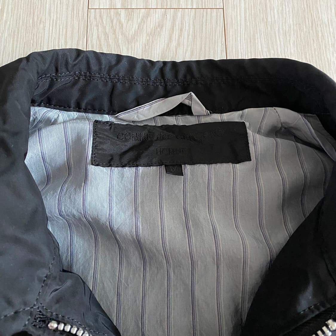 [M] 꼼데가르송 옴므 나일론 지퍼 블루종 상품이미지5