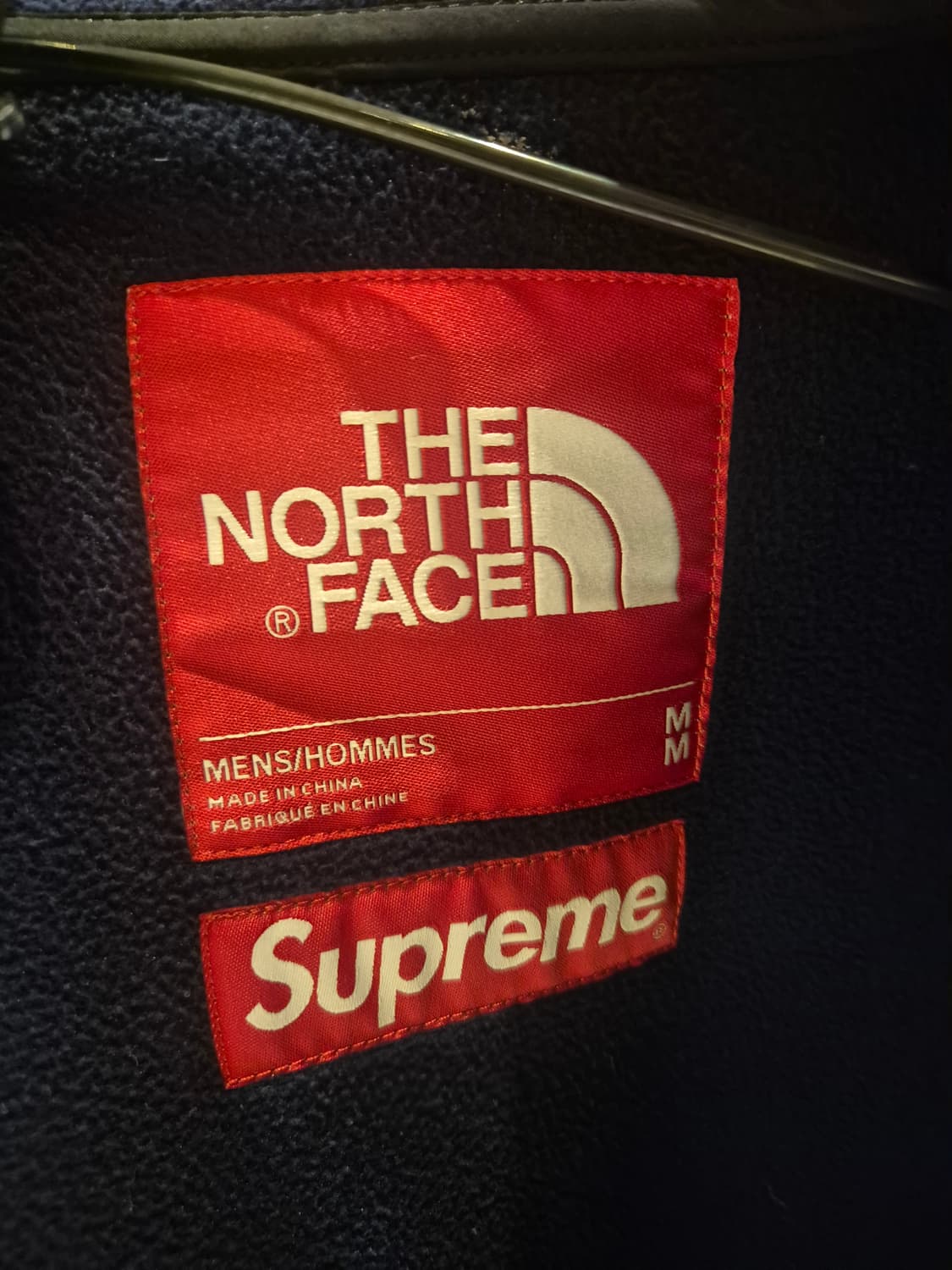 (M)슈프림 x 더 노스 페이스 블리치드 데님 프린트 플리스 재킷 인디고 상품이미지2