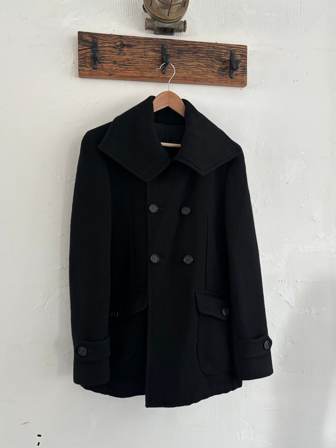 BOTTEGA VENETA 보테가 베네타 블랙 피 코트 상품이미지1