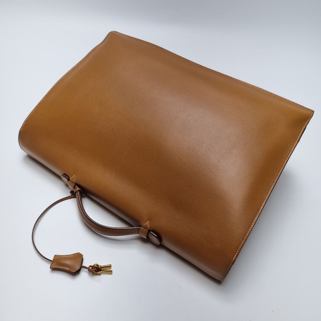 에르메스 삭아데페슈41 브라운 금장 브리프케이스 남여공용(최상급서류가방) 상품이미지6