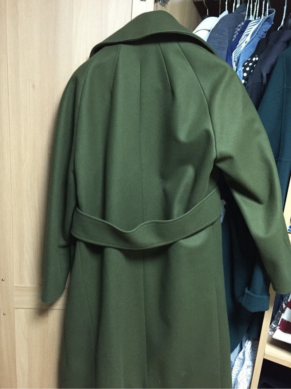 솔리드 옴므  런웨이 카키 벨티드 오버 롱코트 상품이미지8