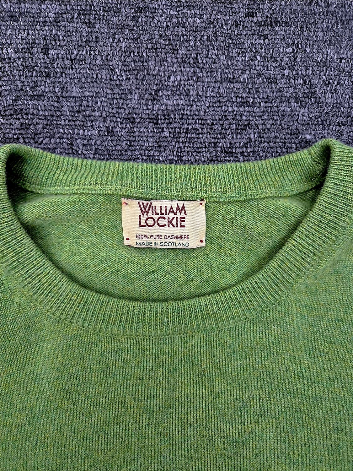 [105]<WILLIAM LOCKIE>캐시미어 100% 카키 니트 상품이미지2
