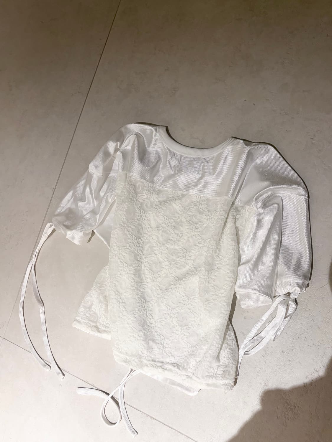 김미더영 풋볼 져지 레이스 반팔 티  상품이미지2