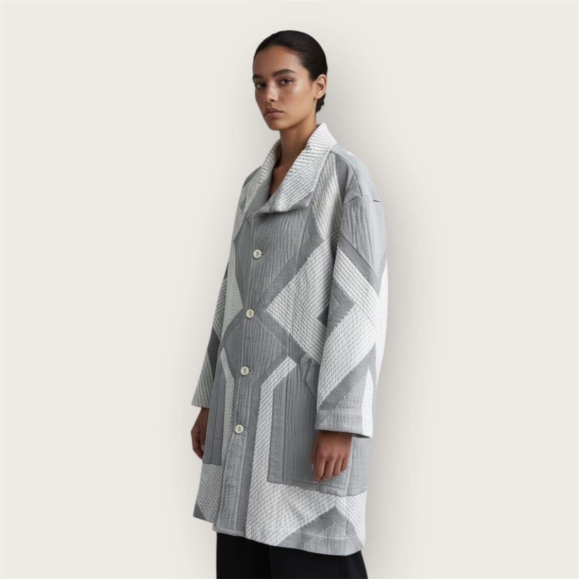 2/ 이세이미야케 누빔 패디드 롱 자켓 상품이미지1