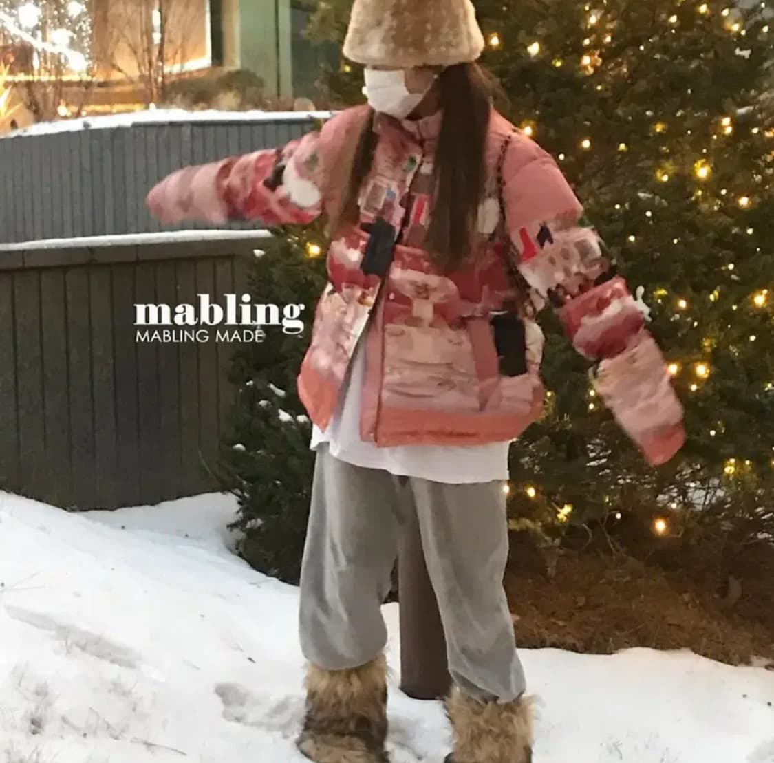 런던 나염 다운 푸퍼 상품이미지3