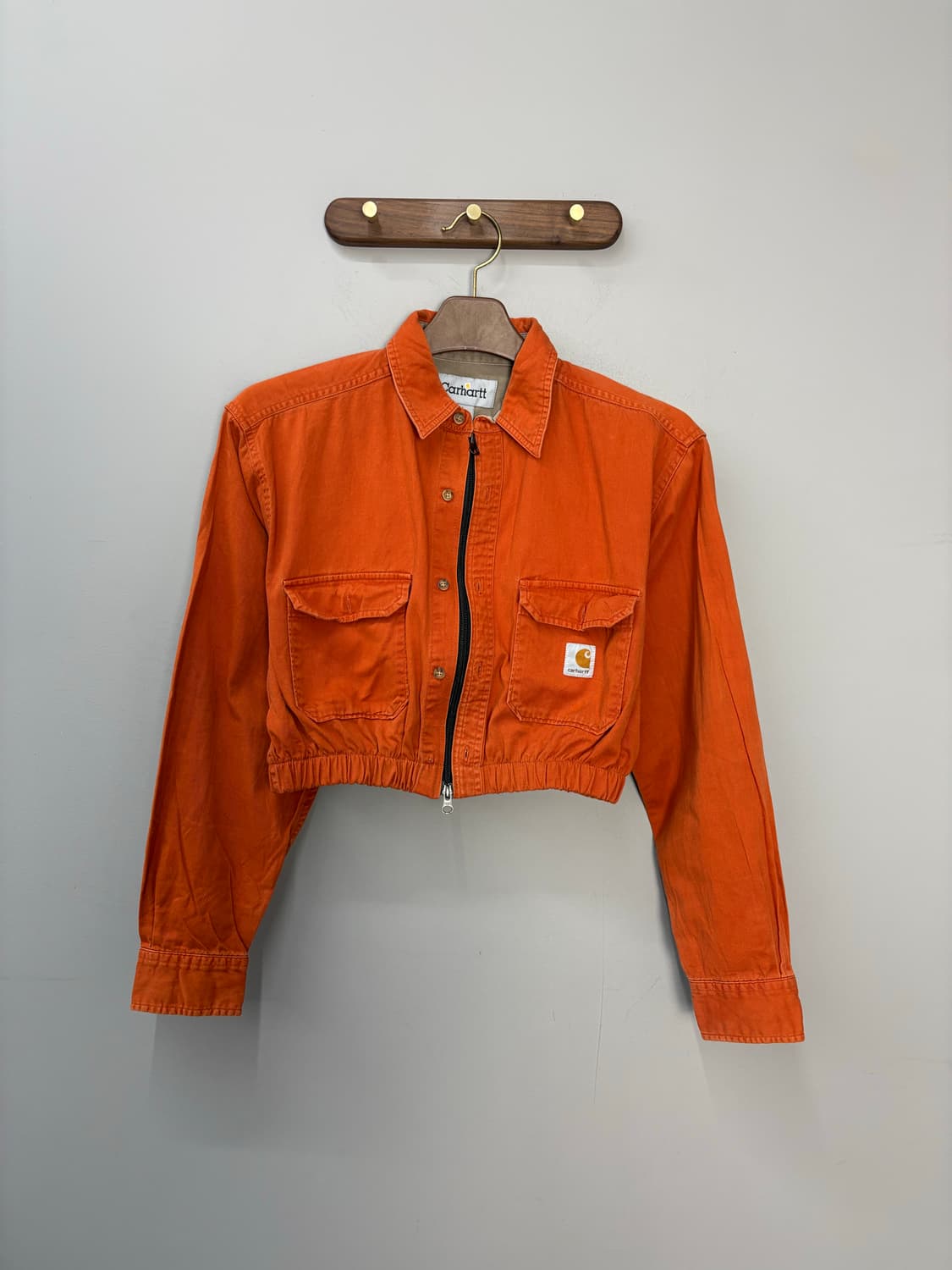 칼하트 커스텀 투웨이 오렌지 크롭 자켓 A2839 상품이미지2