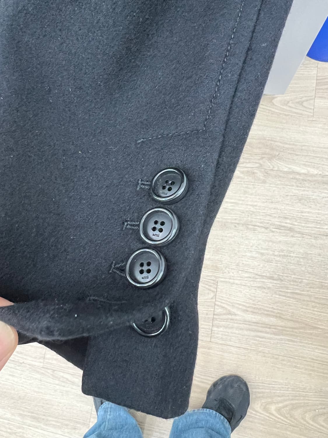 ami 아미 울 코트 블랙 상품이미지3