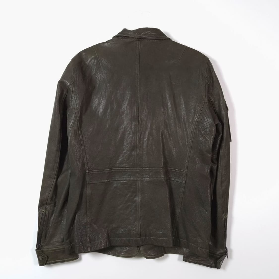 DKNY 리얼 램스킨 유틸리티 멀티 포켓 가죽 자켓 M 상품이미지4