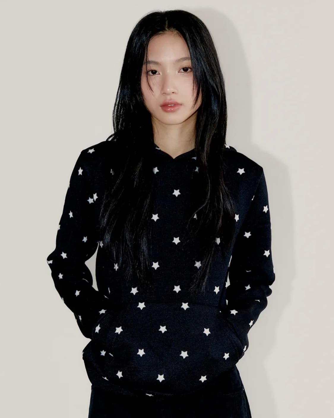 오피쉬 미니 스타 블랙 후디 도트 땡땡이 별 상품이미지1