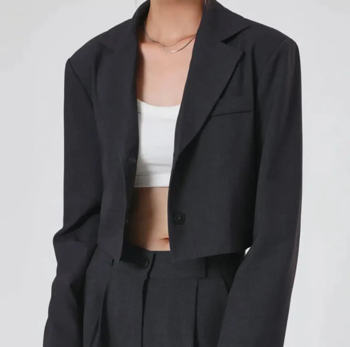 블랙업 크롭 블레이저 자켓 상품이미지6