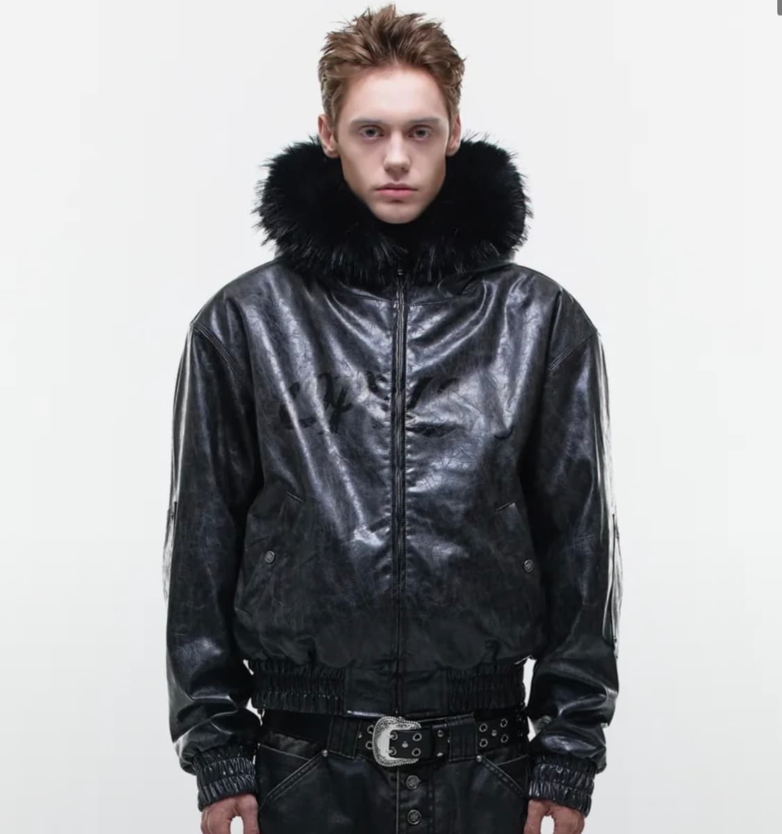 OPUS0012 hooded leather bomber L 상품이미지1