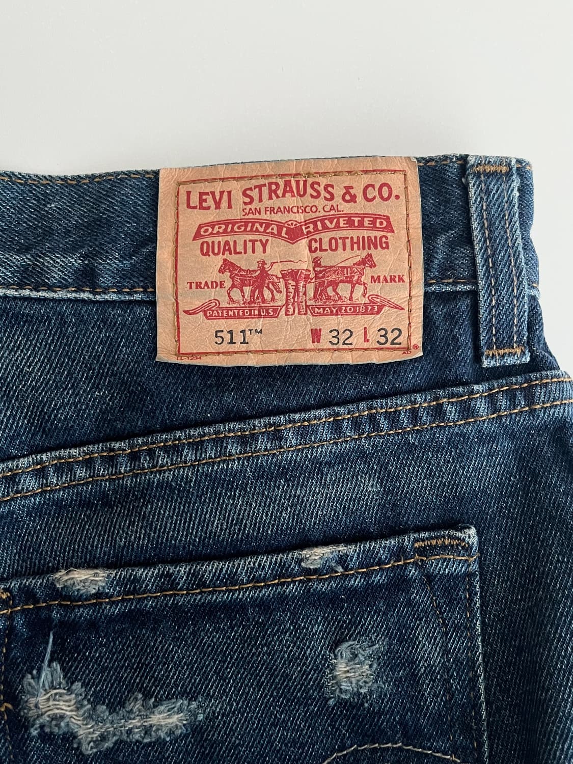 32) 리바이스 511 스키니 데님 팬츠 진청 상품이미지4
