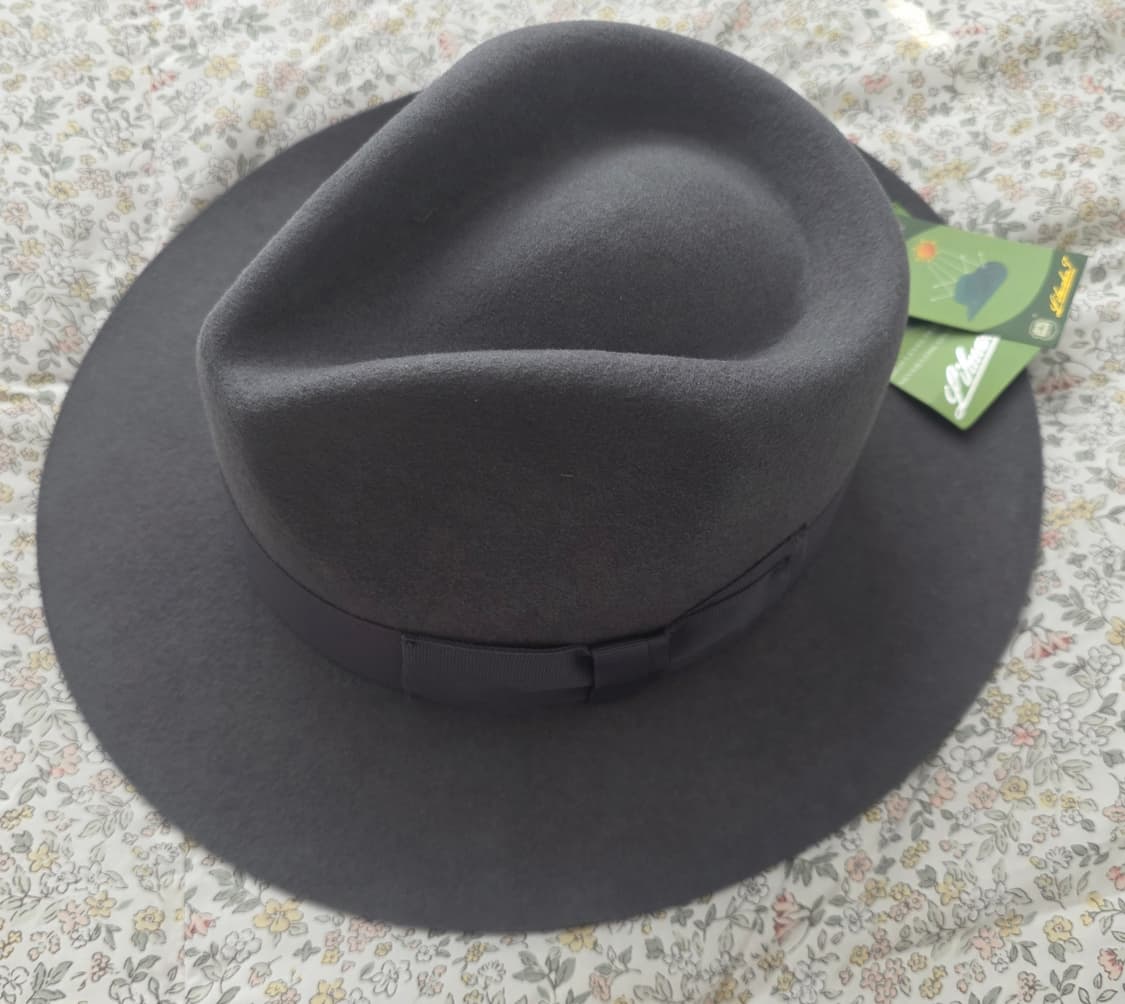 프리미엄 100%양모 페도라 그레이 사이즈 55cm 남여공용 (작은 두상 상품이미지1