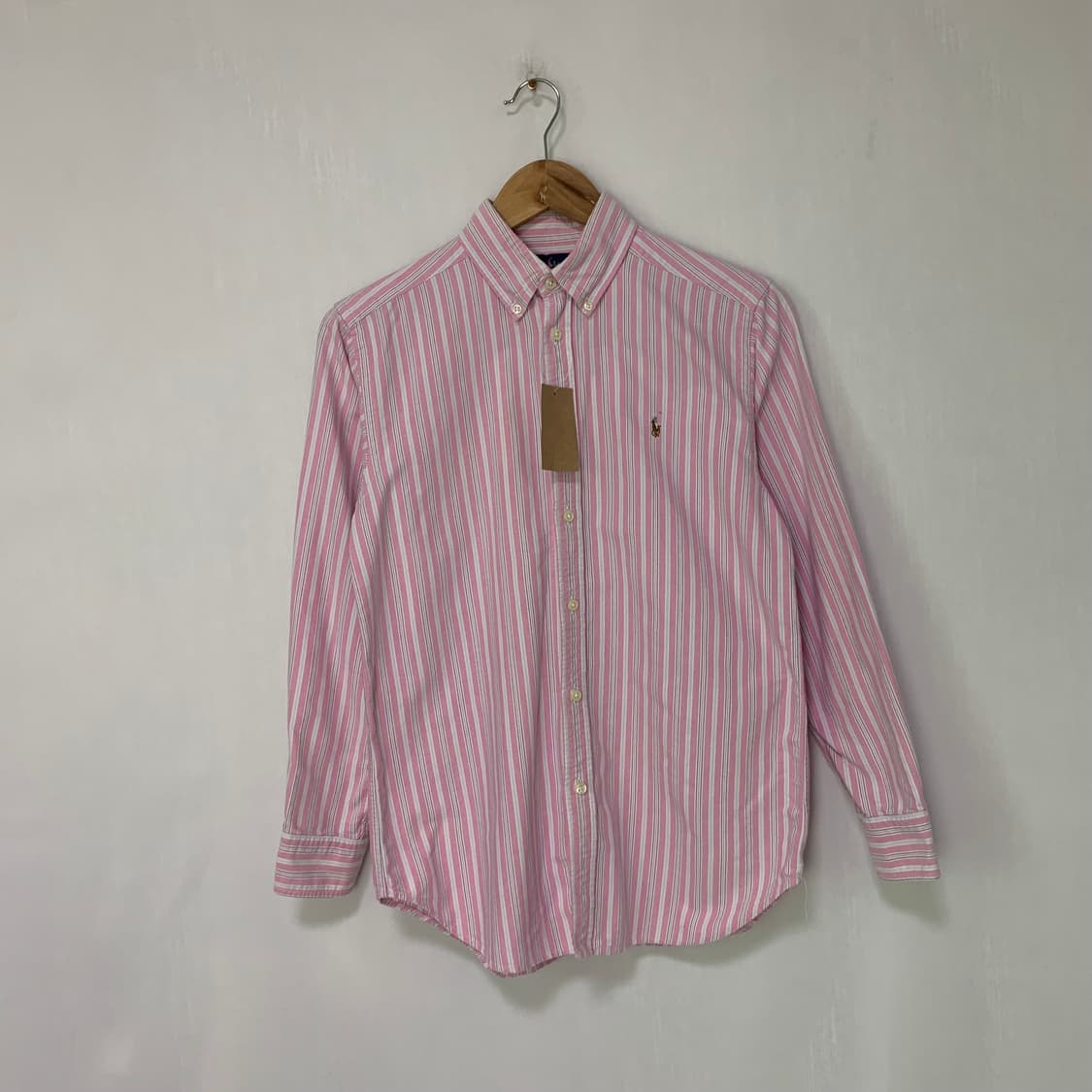 폴로 랄프로렌 스트라이프 셔츠 핑크 여성 L 빈티지 하이틴 00s 상품이미지1