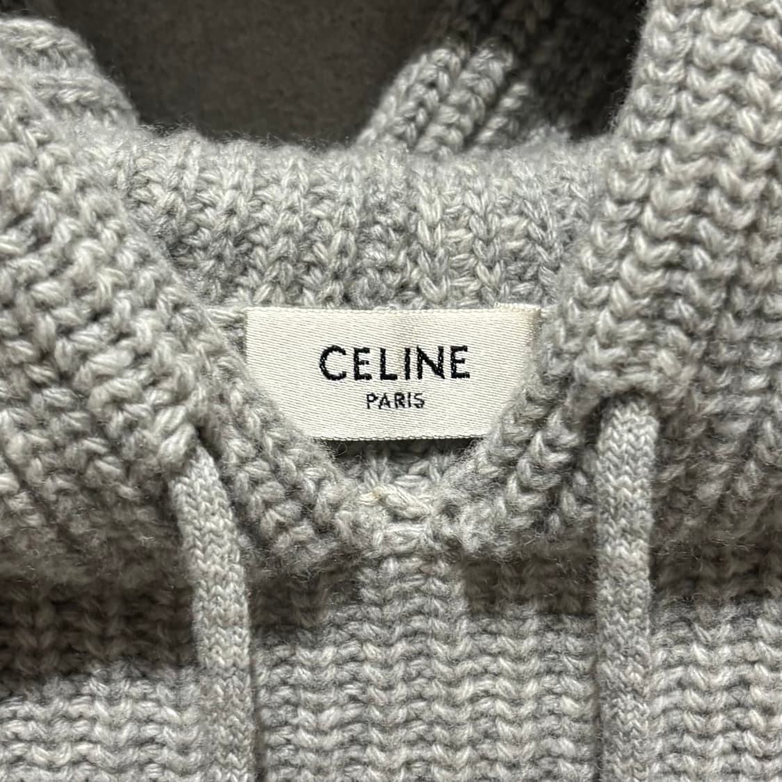 S/셀린느 리브드 울 니트 후드티 상품이미지2