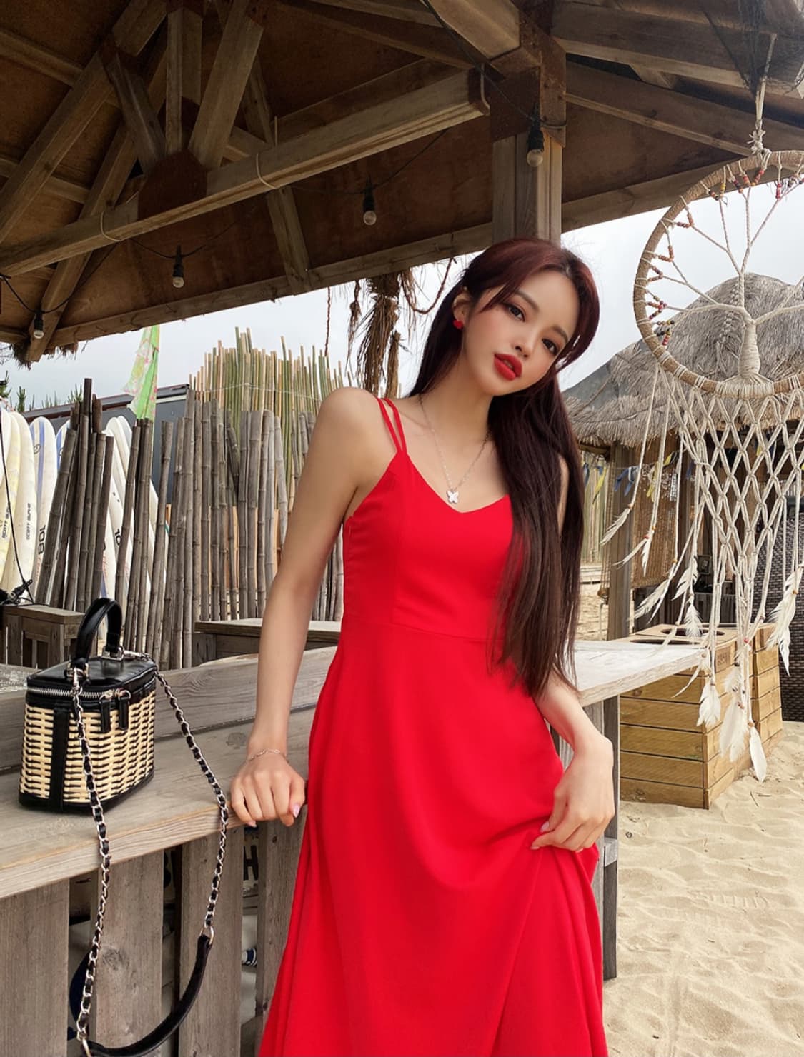 블랙 맥엑스 롱원피스 상품이미지1