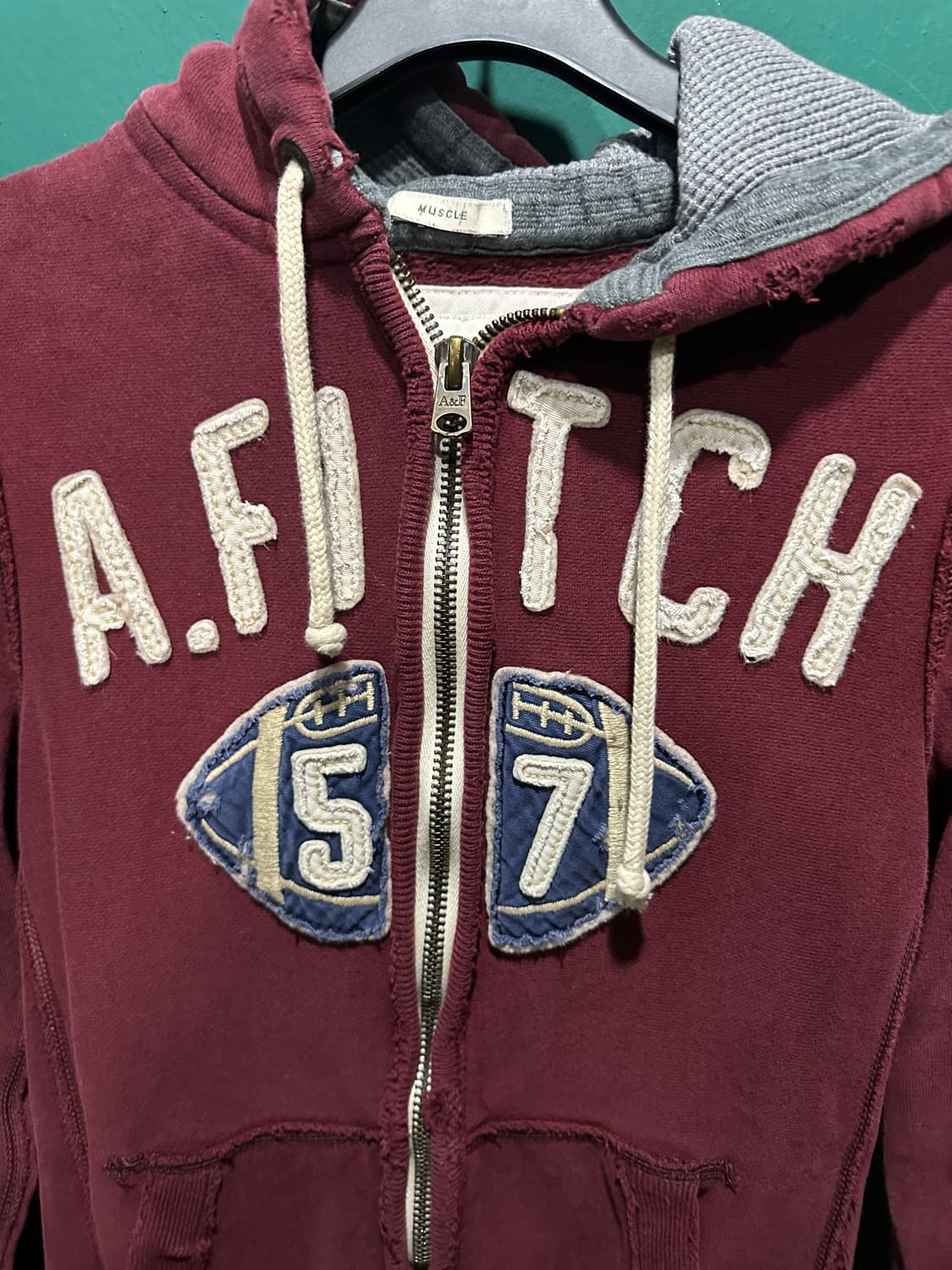 아베크롬비 후드집업 버건디 S 상품이미지2