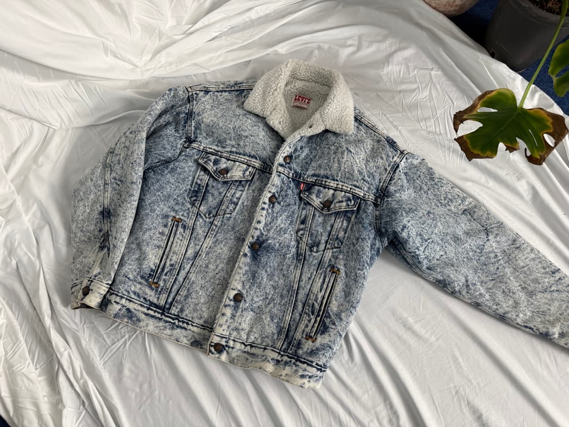 1980년대 미국 생산 Levi’s 빈티지 셰르파 데님 자켓 상품이미지5