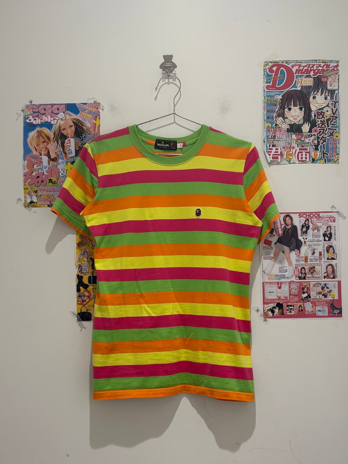 Bape striped half sleeved T shirt 상품이미지1