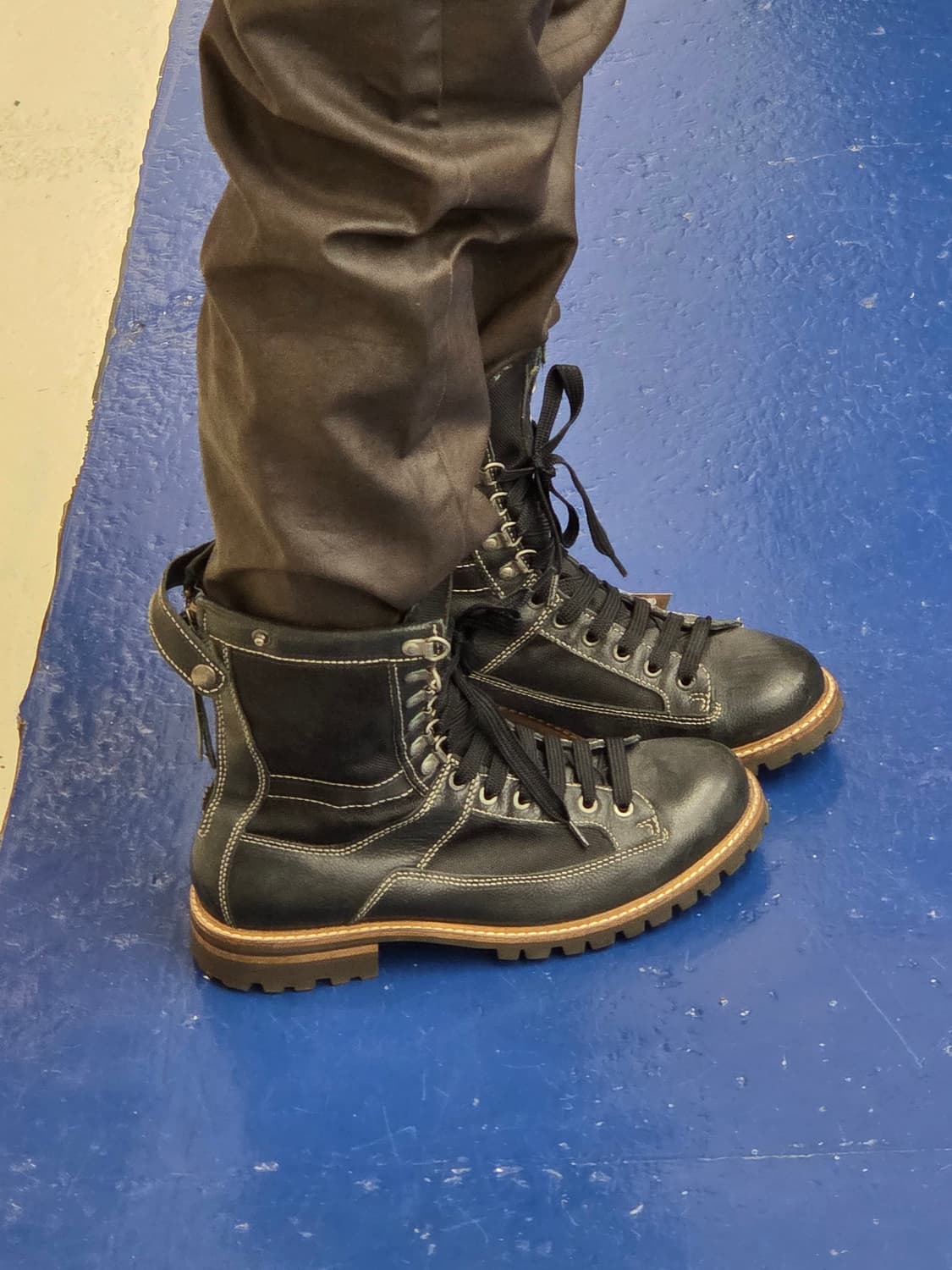 DIESEL 디젤 레더 캔버스 워커 부츠 상품이미지9