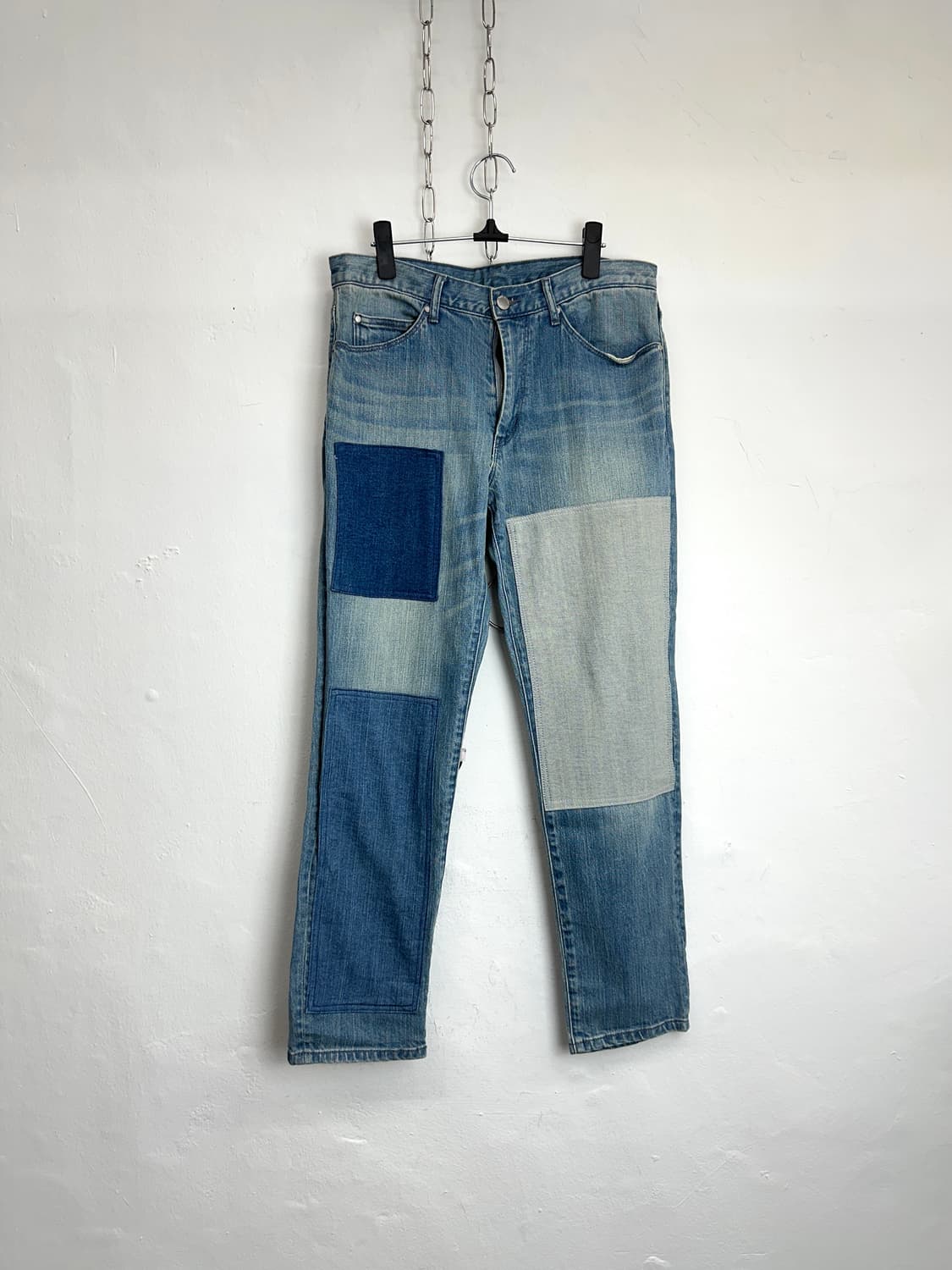 ADAM ET ROPÉ Patchwork Tapered Denim Pan 상품이미지4