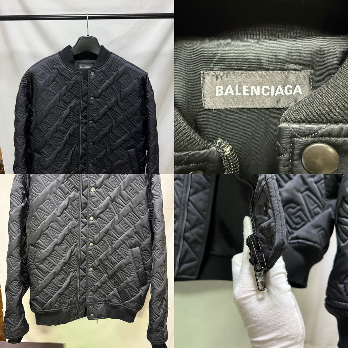 발렌시아가 멀티로고 퀼팅 봄버 자켓 상품이미지3