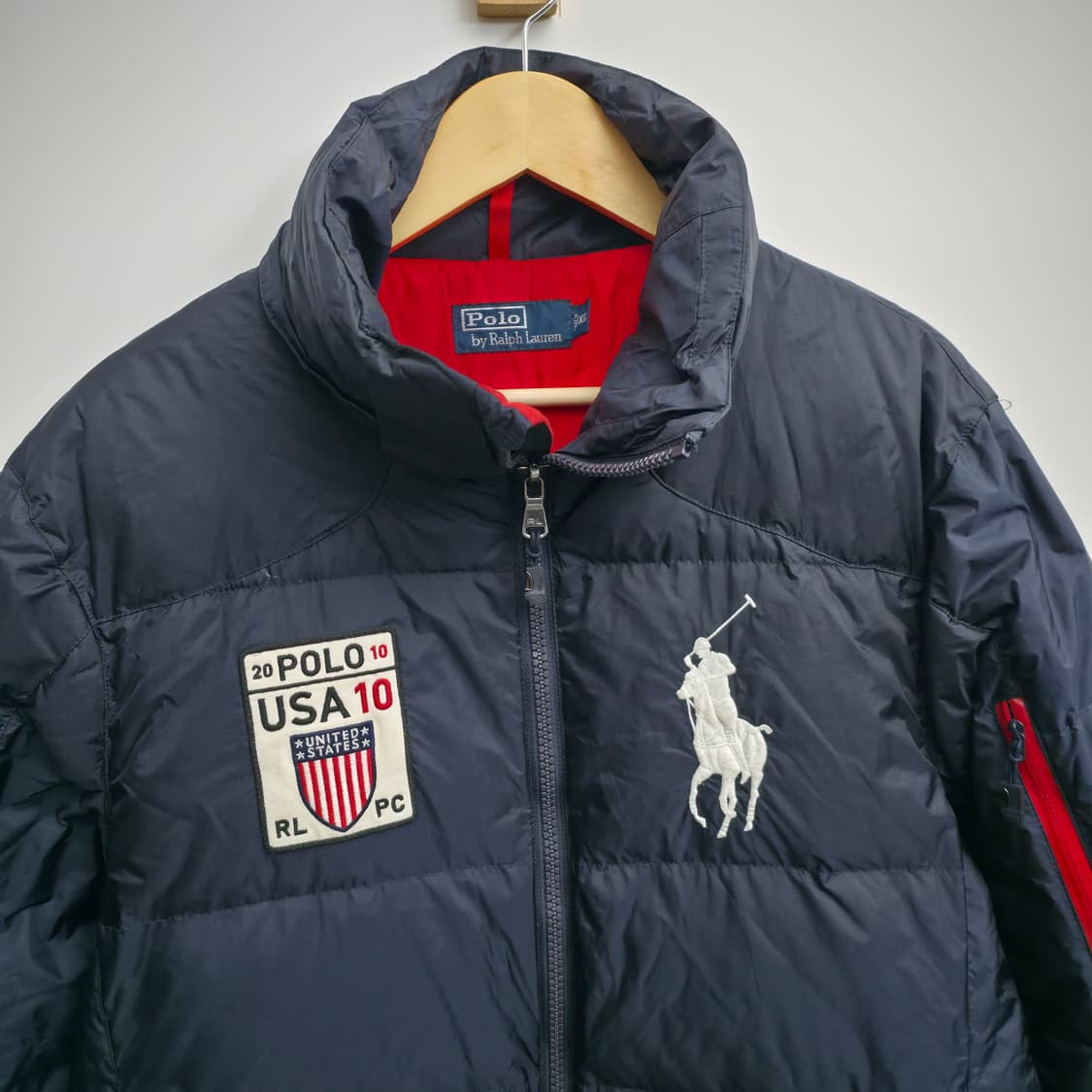 [XL] 폴로 랄프로렌 빅포니 USA 성조기 네이비 패딩 상품이미지3