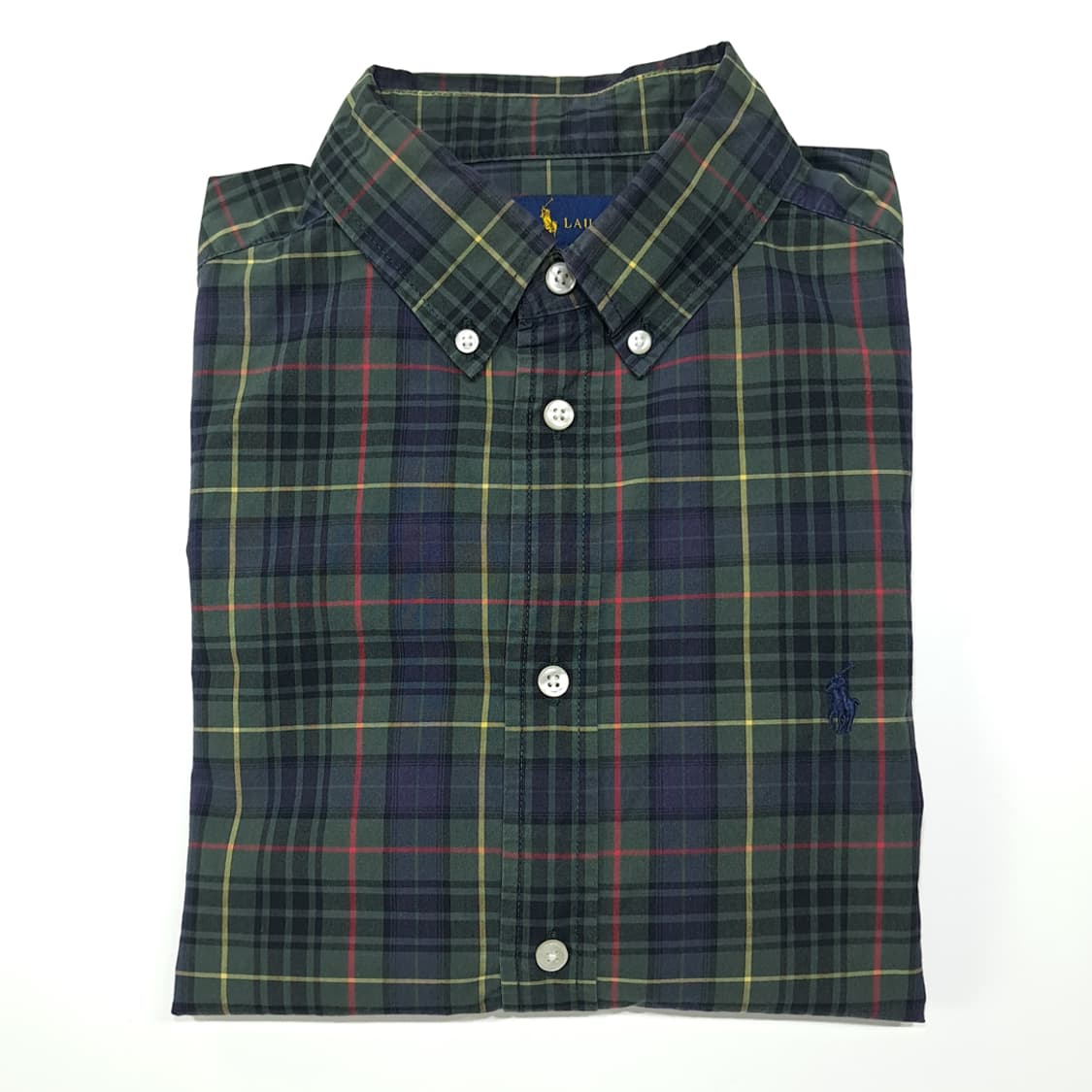 CL801 XL 폴로 90s 버튼다운 블랙워치 타탄체크 셔츠 남방 상품이미지7