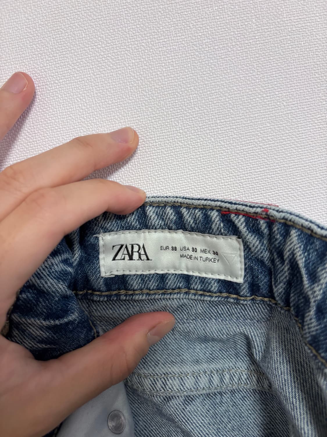 30 자라 ZARA 워싱 사이드 심리스 데님 팬츠 상품이미지7