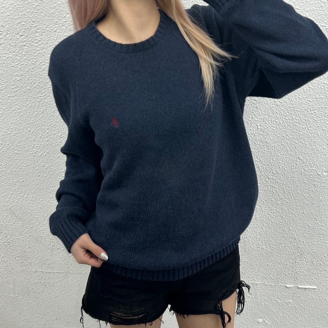 폴로 랄프로렌 레드포니 네이비 니트 L 상품이미지1