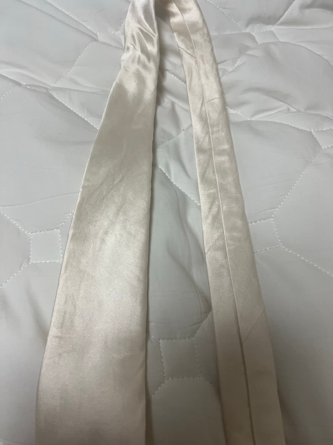 메멘토모리/실크 아이보리 넥타이/OS 상품이미지4