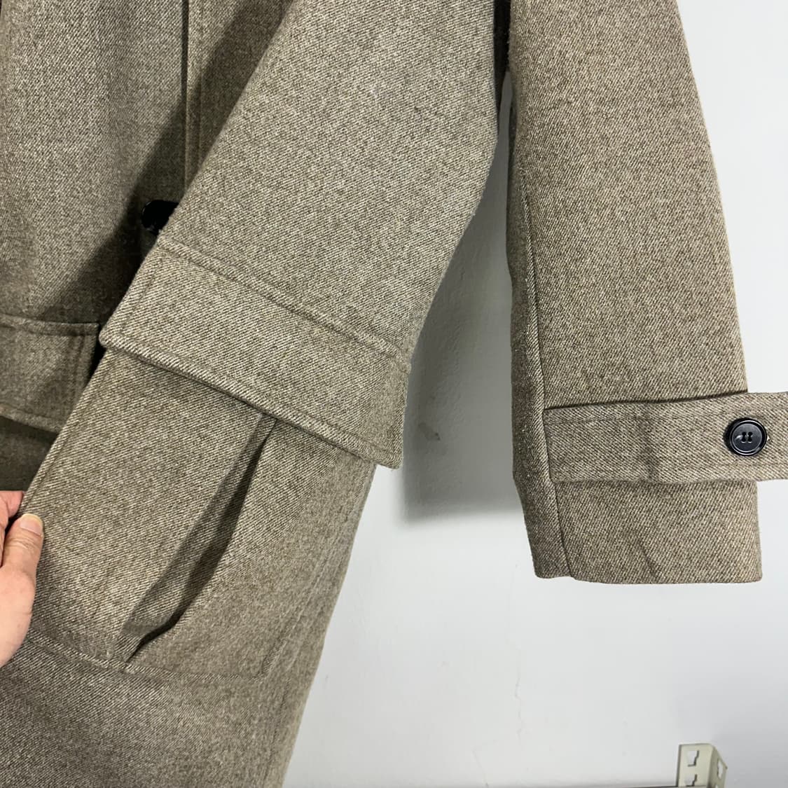 S 95 라퍼지스토어 오트밀 보아털 더플코트 상품이미지4