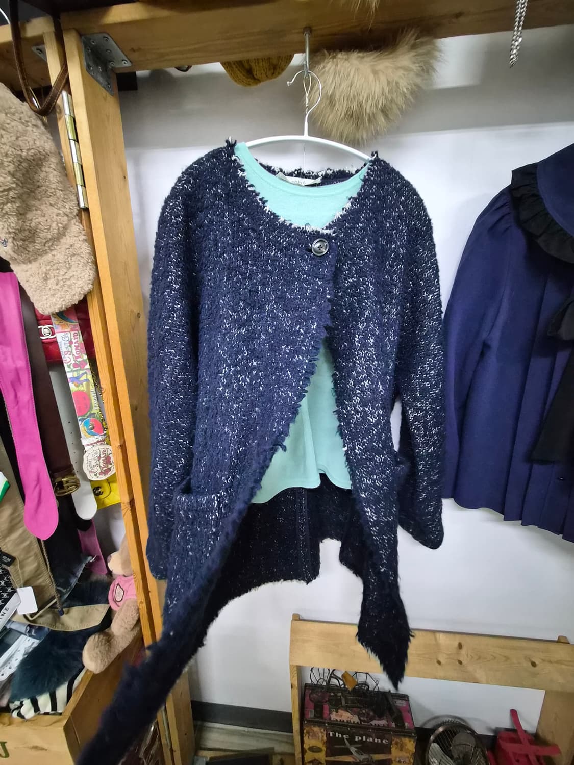 아떼바네사브루노 알파카 헤어리 니트 아우터 상품이미지6