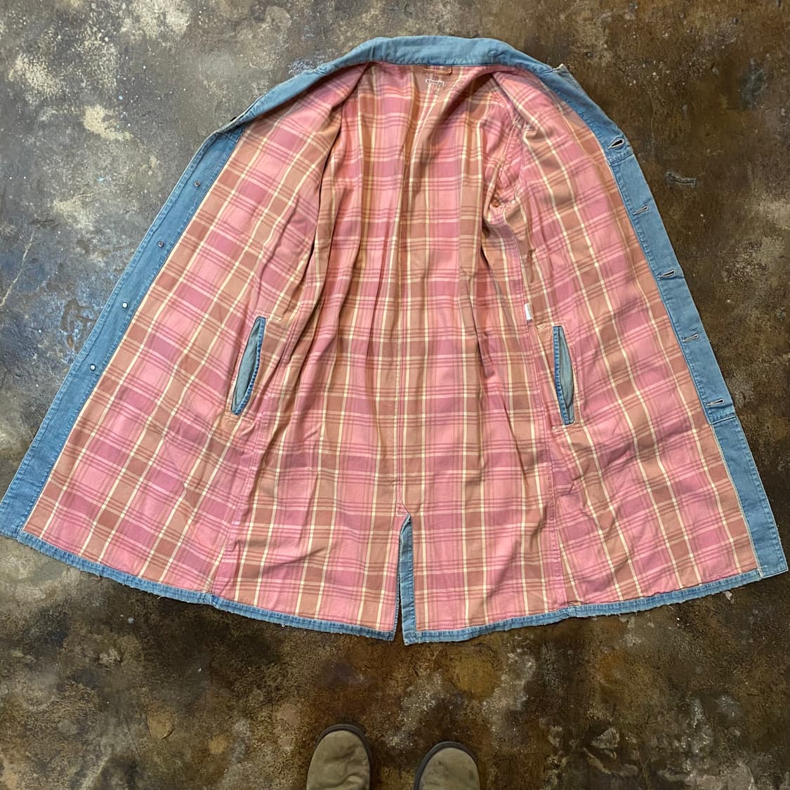 캐피탈 빈티니 데님 롱 코트  상품이미지6