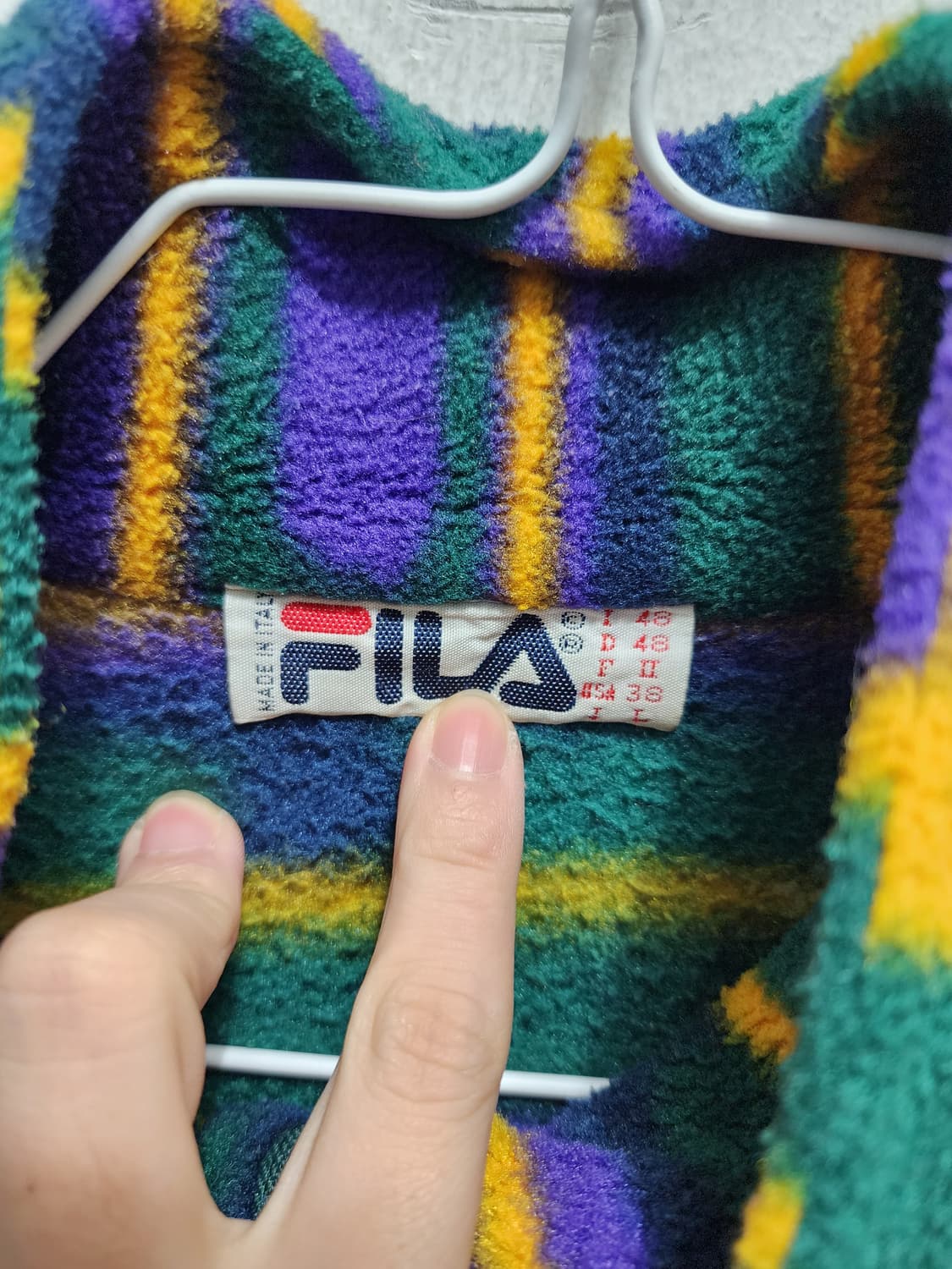 90s FILA 멀티컬러 스트라이프 패턴 플리스  상품이미지4