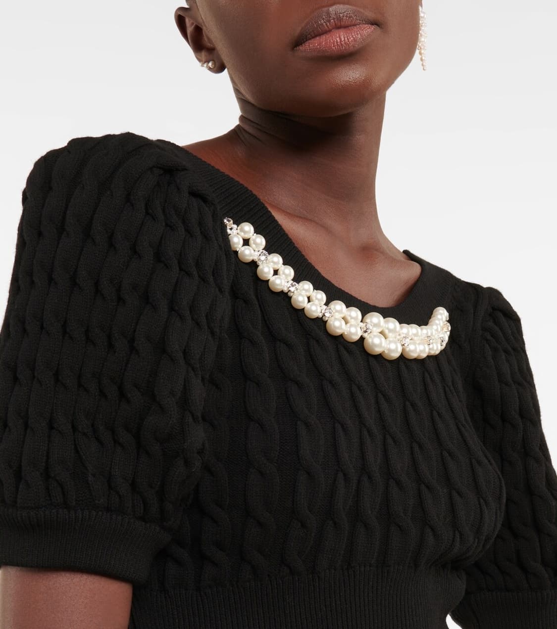 시몬 로샤 펄 케이블 스웨터 상품이미지1