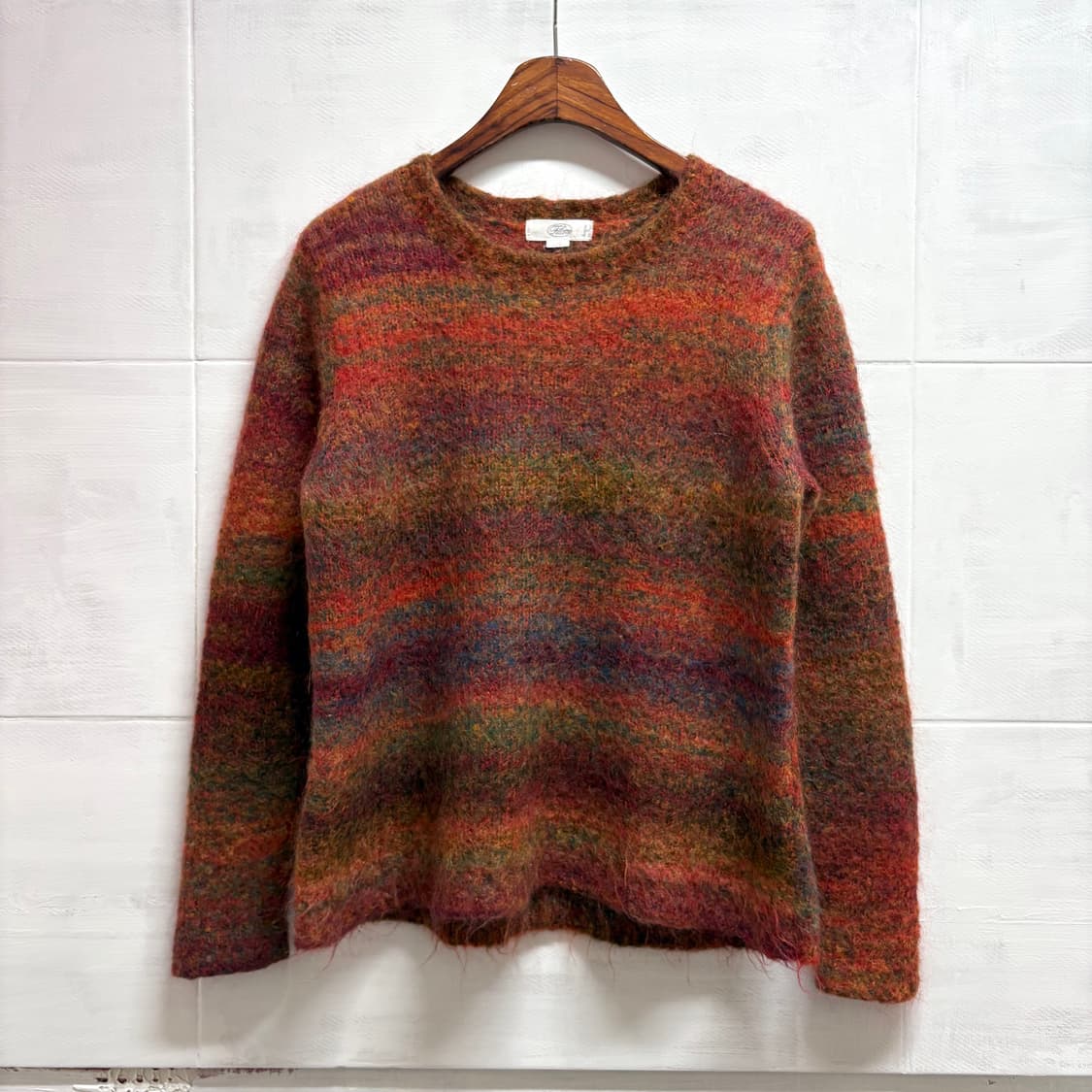 모헤어 울 브릭 에스닉 그라데이션 니트 (jpn) 상품이미지1