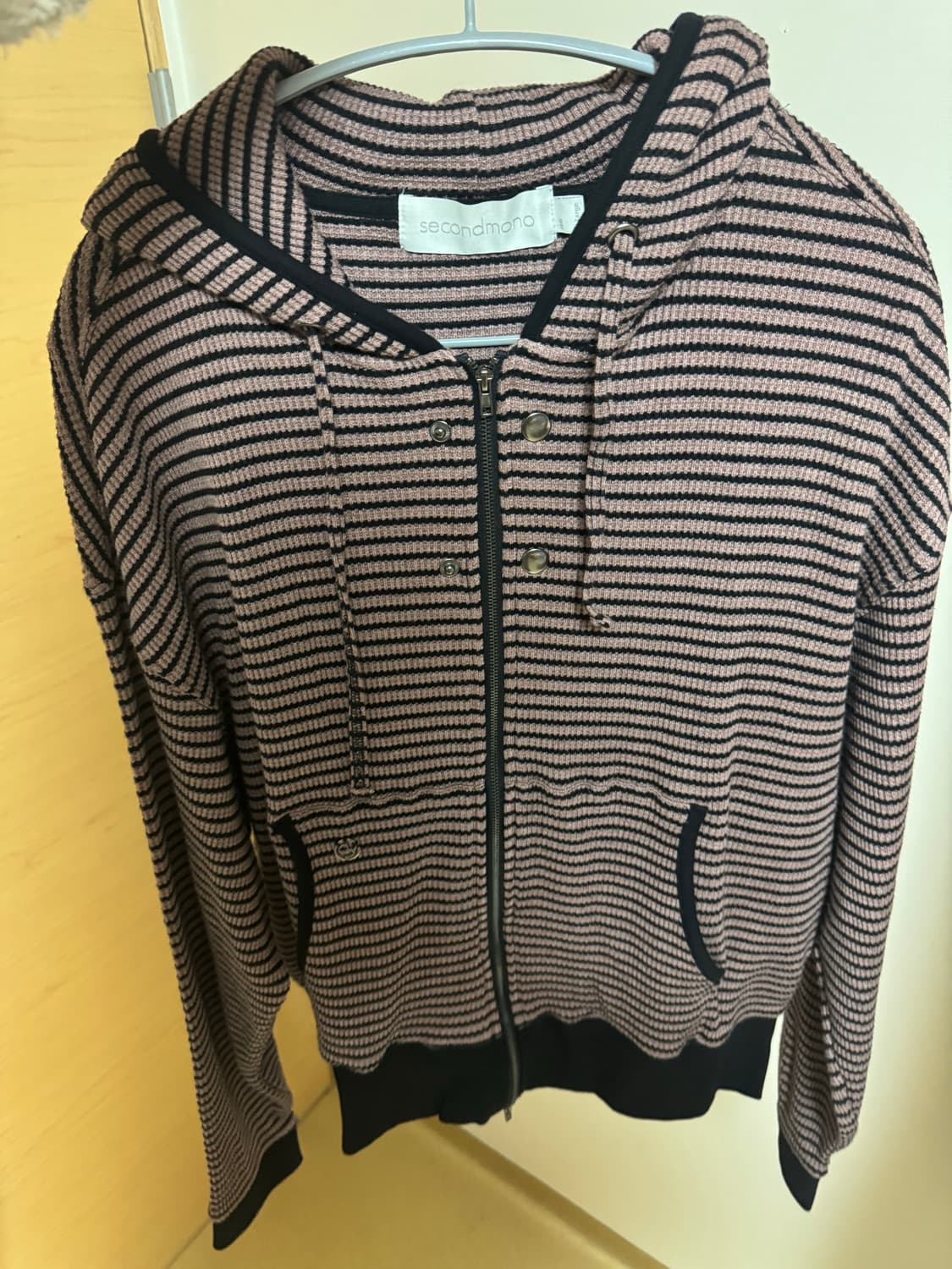 세컨모놀로그 스냅 텐션 후드집업 L 상품이미지1