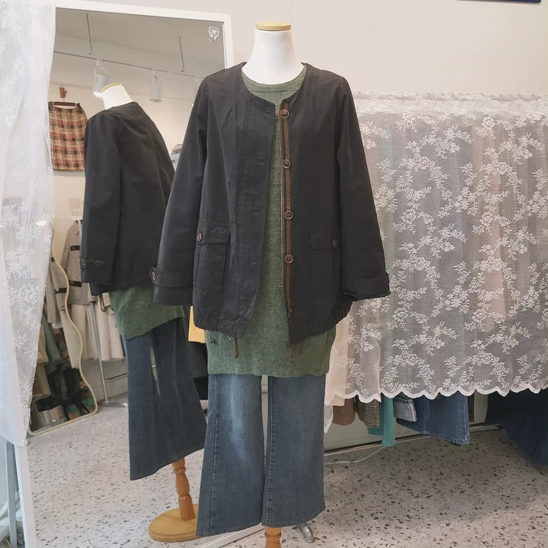 Nombre Impair 래빗퍼 헌팅자켓 여자 S 상품이미지10