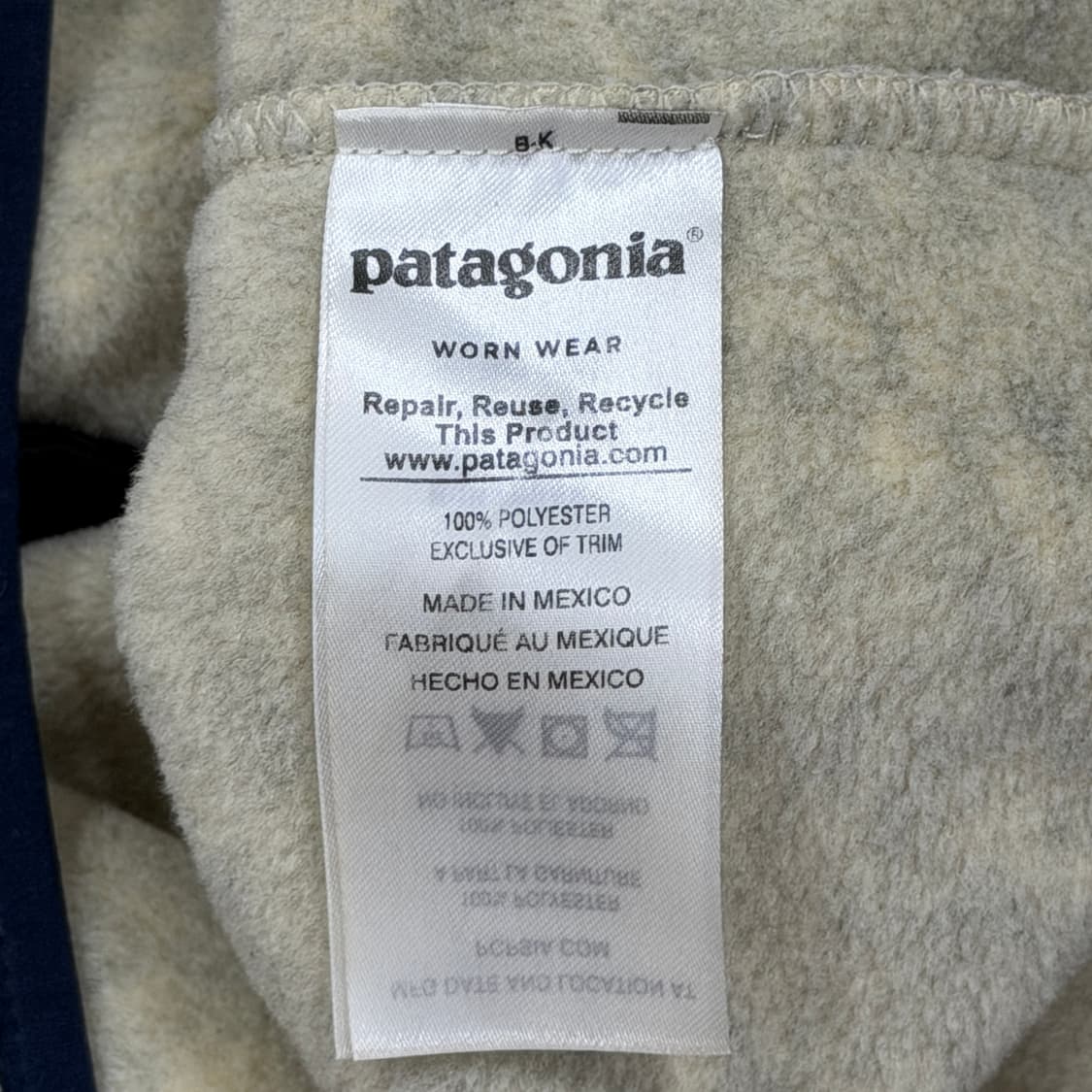 파타고니아 신칠라 스냅티 플리스 풀오버 오트밀 S 상품이미지5