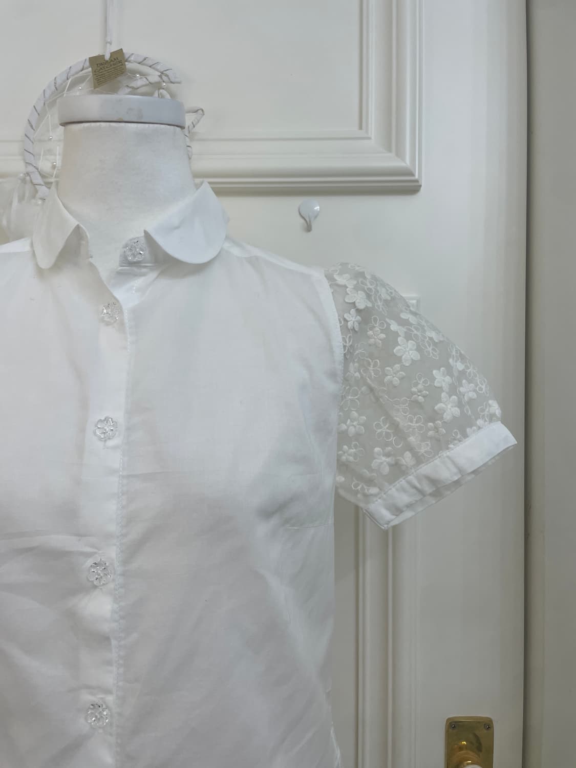 EARTH lace sleeve crystal flower button 상품이미지8