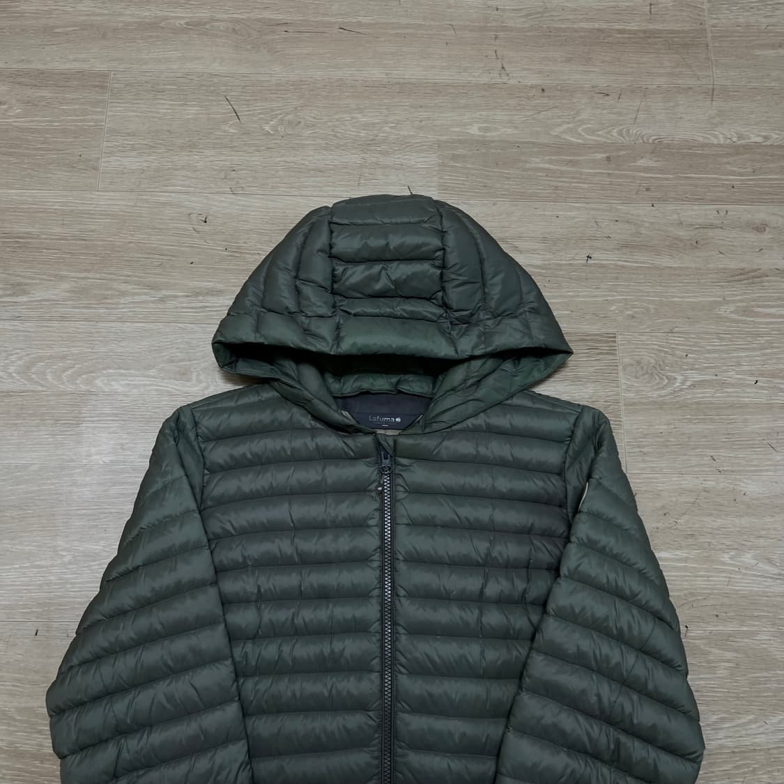 라푸마 여성 덕다운 후드 경량 롱패딩 점퍼 [라이트 카키] L/100 상품이미지2