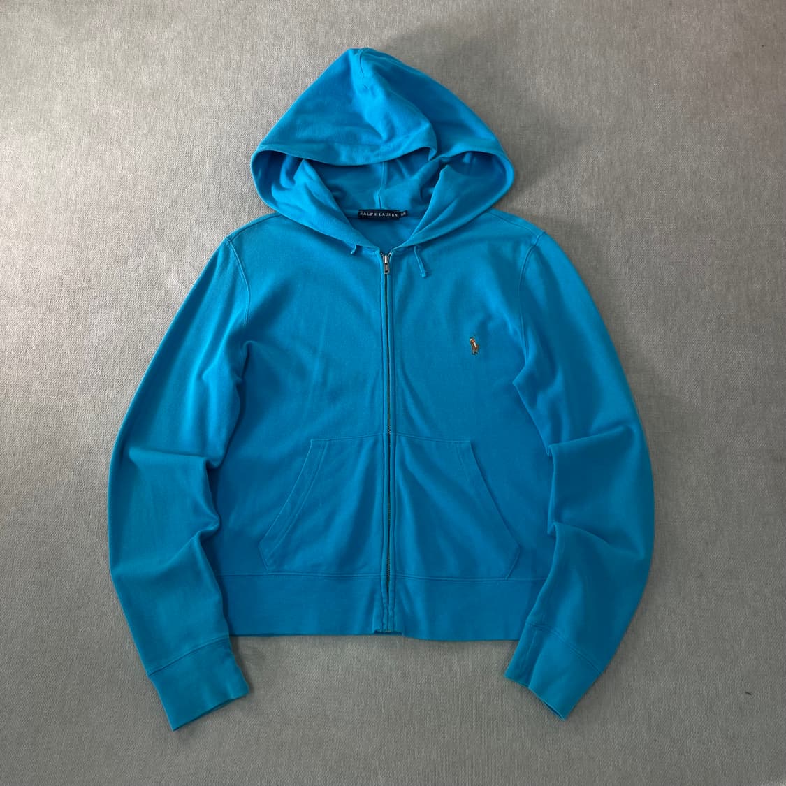 W 95 폴로랄프로렌 스카이블루 스몰포니 니트 후드집업  상품이미지1
