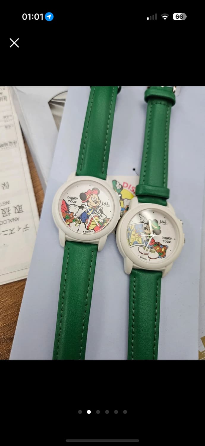 JAL 90s 스와치 Swatch 미키 마우스 세트 디즈니 한정판 상품이미지2